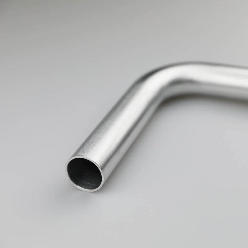 KRD PERFORMANCE 2 PCS 25mm (1") OD 90 Degree Elbow 1 Inch Aluminum Intercooler Pipe Air Intake Tube, 1.38D Radius, Brushed Finish - Image 3